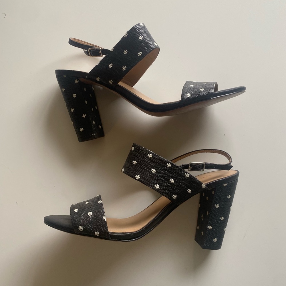 Black & White Polka Dot Banana Republic Heels